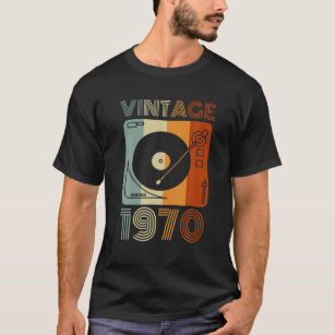 Camiseta Jugador de récords retro vintage 1970 Birthday Vin