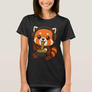 Camiseta Jugador de Red Panda Gaming comiendo Ramen 
