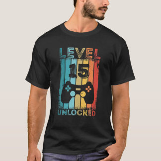 Camiseta Jugador De Regalos De Cumpleaños 15 Desbloqueado