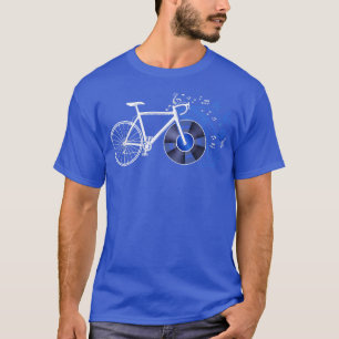 Camiseta Jugador de registro de vinilo en bicicleta de carr