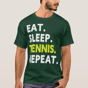 Camiseta Jugador de repetición de tenis divertido que duerm