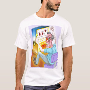 Camiseta Jugador de retroceso con el pie y de griterío