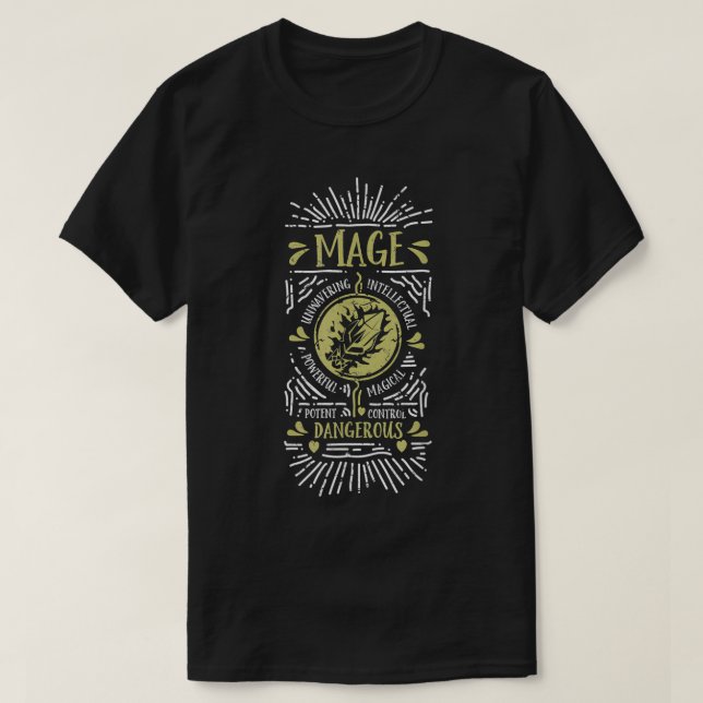 Camiseta Jugador de rol de WW Mage (Diseño del anverso)