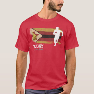 Camiseta Jugador de Rugby Bandera de Zimbabue Pelota Deport