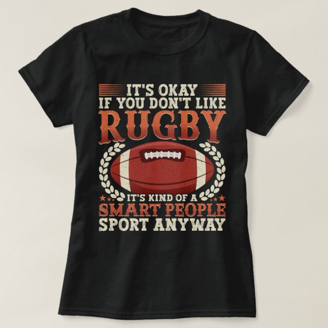 Camiseta Jugador De Rugby Como Una Gente Inteligente Deport (Diseño del anverso)