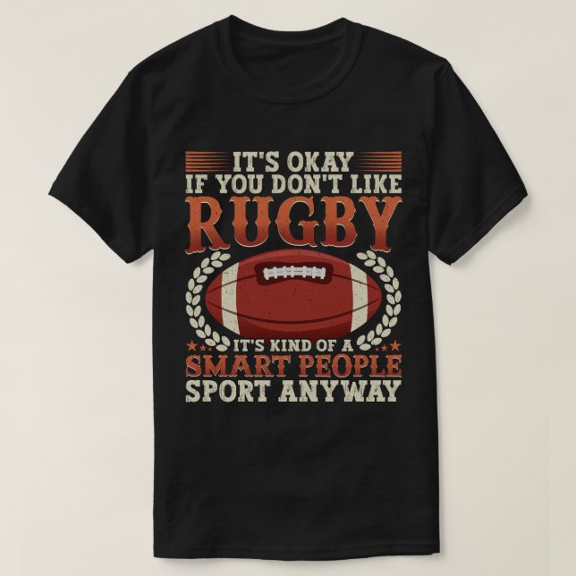 Camiseta Jugador De Rugby Como Una Gente Inteligente Deport (Diseño del anverso)