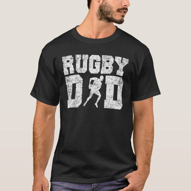 Camiseta Jugador de rugby con estilo retro masculino Daddy  (Anverso)