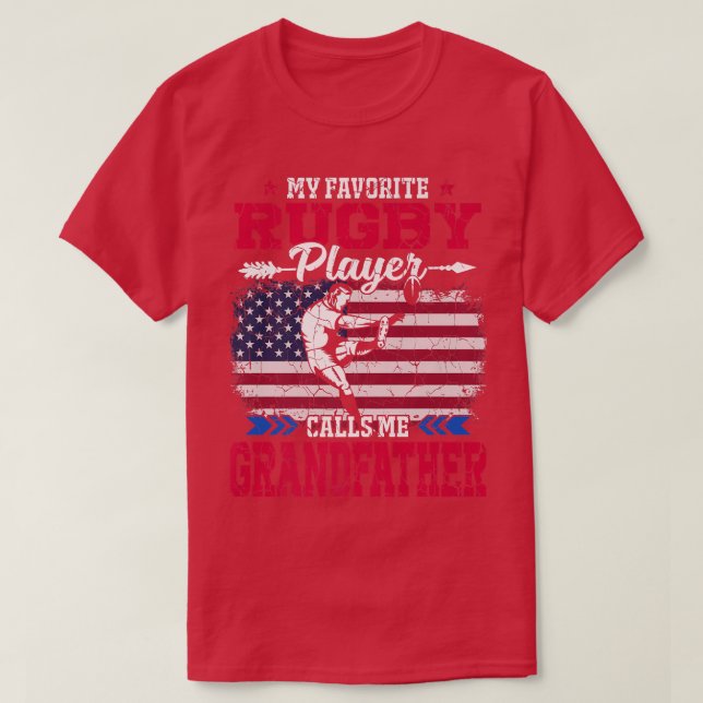 Camiseta Jugador de rugby de bandera de Estados Unidos retr (Diseño del anverso)