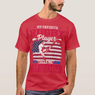 Camiseta Jugador de rugby de bandera de Estados Unidos retr