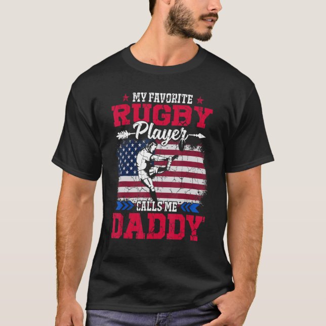 Camiseta Jugador De Rugby De Bandera De Estados Unidos Retr (Anverso)