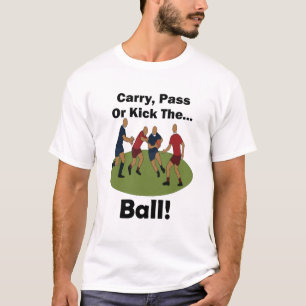 Camiseta Jugador de Rugby Lleva Pase o Patea el Balón Fiest