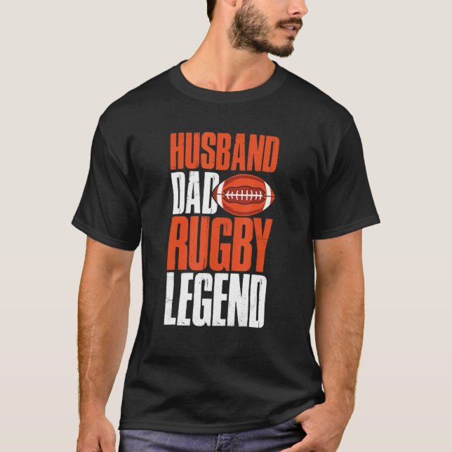 Camiseta Jugador de rugby Mens Rugbys Husband Dad Rugby Leg (Anverso)