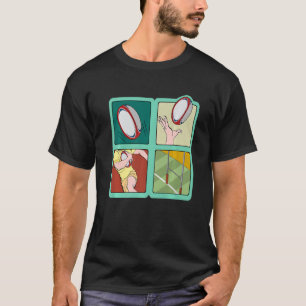 Camiseta Jugador de rugby retro enfrenta a entrenador de ru