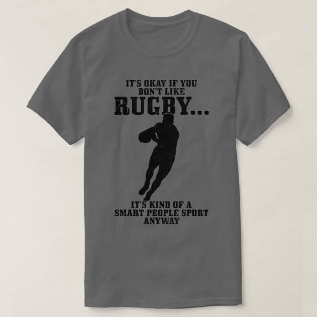 Camiseta Jugador de rugby Smart People Sport divertido (Diseño del anverso)
