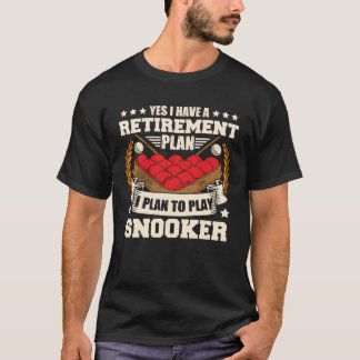 Camiseta Jugador De Snooker Cue Retirada Planeo Jugar Snook