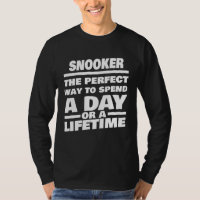 Jugador de Snooker de por vida diciendo