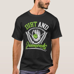 Camiseta Jugador De Softball Dirt And Diamonds Pitcher Catc