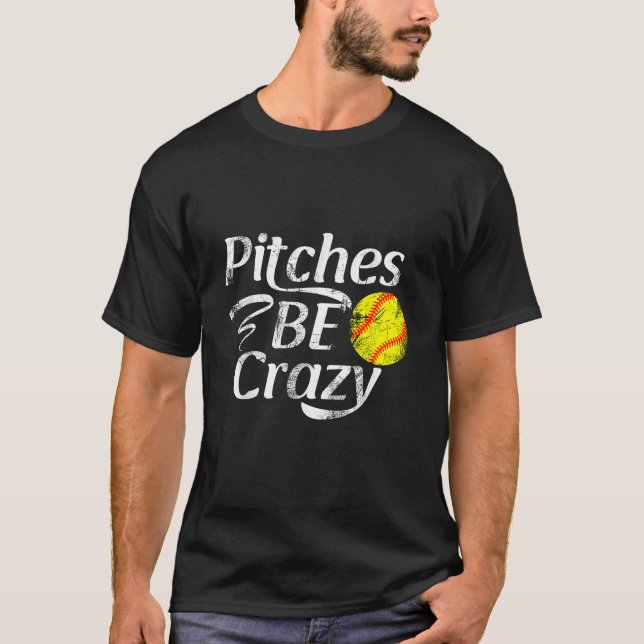 Camiseta Jugador De Softball Le Da La Vuelta Loca Graciosa  (Anverso)
