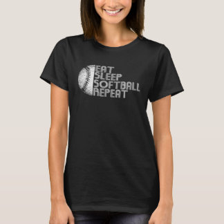 Camiseta Jugador de Softball Sleep Softball Catcher Pitcher