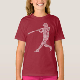 Camiseta Jugador de Softbol Béisbol Jugador de Word Art
