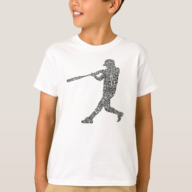 Camiseta Jugador de Softbol de Béisbol tipográfico (Anverso)
