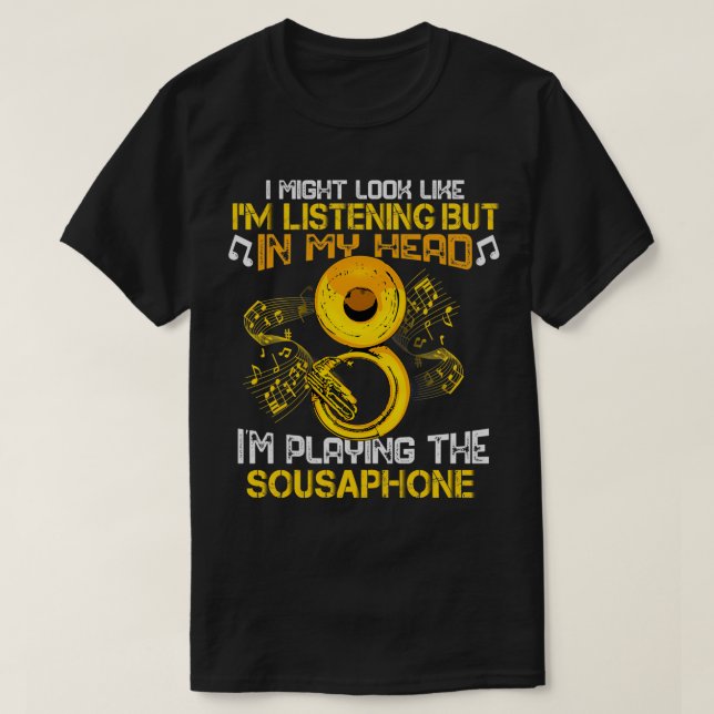 Camiseta Jugador de Sousaphone Marchando Banda Regalo Hombr (Diseño del anverso)
