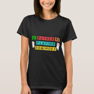 Camiseta Jugador de tablero de mosaico de Domino Enthusiast