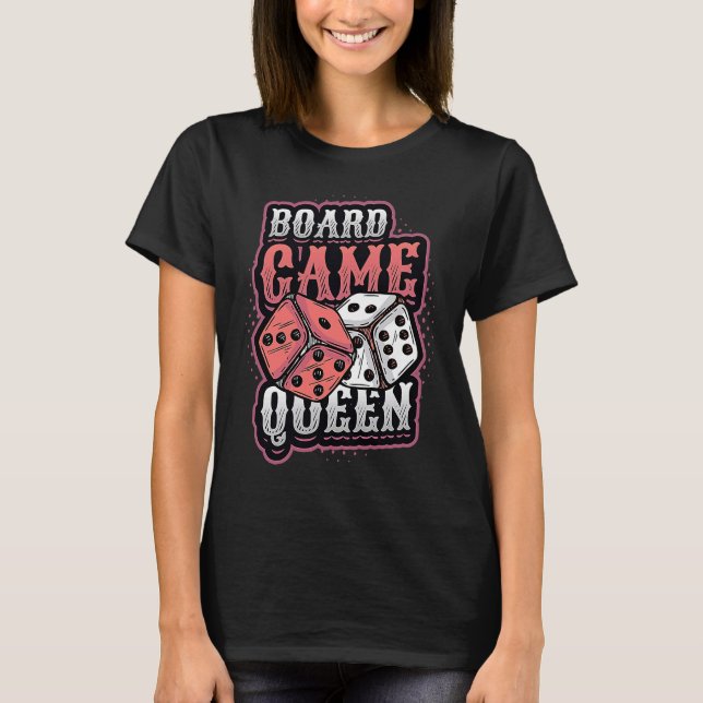 Camiseta Jugador de tablero de tablero de juego Reina de ju (Anverso)