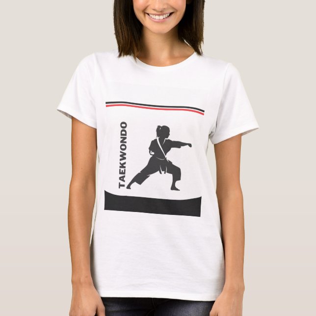 Camiseta Jugador de Taekwondo, Regalo de cumpleaños, Karate (Anverso)