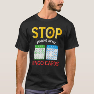 Camiseta Jugador de tarjetas de bingo Humor juego de suerte