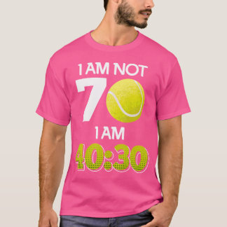 Camiseta Jugador De Tenis 70 Años 70 Cumpleaños 70 Años