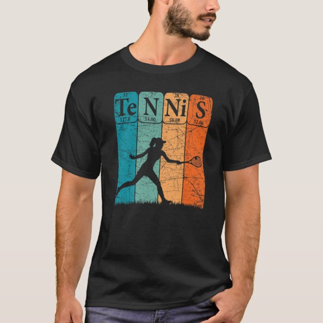 Camiseta Jugador de tenis Chica de Mesa Periódica de tenis (Anverso)