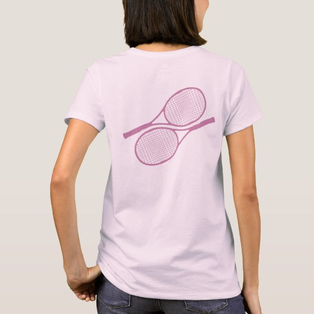 Camiseta jugador de tenis chica rosa (Reverso)