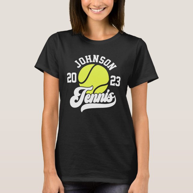 Camiseta Jugador de tenis con nombre personal Jugador de ch (Anverso)