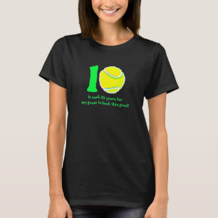 Camiseta Jugador de tenis de 10 años 2012 10º cumpleaños