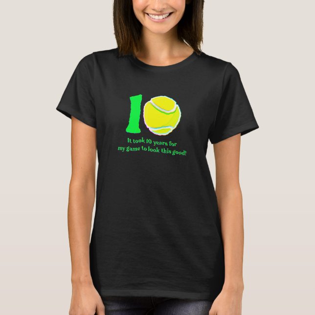 Camiseta Jugador de tenis de 10 años 2012 10º cumpleaños (Anverso)
