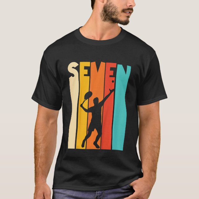 Camiseta Jugador de tenis de 7 años de edad retro (Anverso)