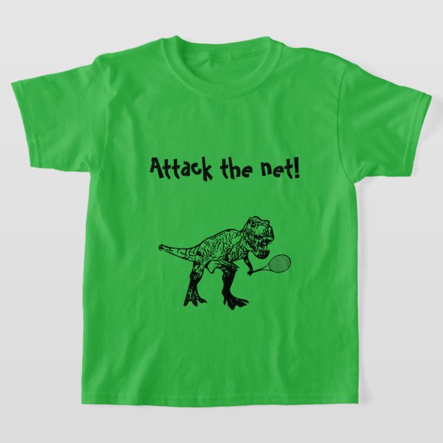 Camiseta Jugador De Tenis De Dinosaurios T-Rex Con Texto (Distribución)