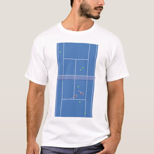 Camiseta Jugador de tenis de la pista azul (Anverso)