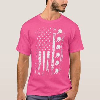Camiseta Jugador De Tenis De Mesa Bandera Estadounidense De