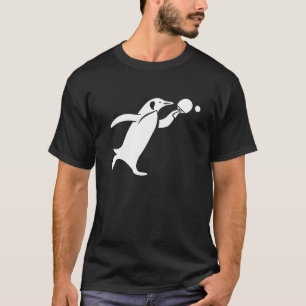 Camiseta Jugador de tenis de mesa de pingüino Silhouette Mi