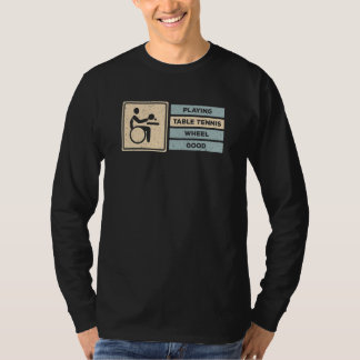 Camiseta Jugador de tenis de mesa discapacitado silla de ru