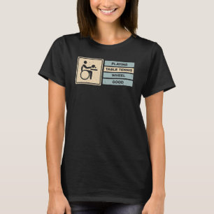 Camiseta Jugador de tenis de mesa discapacitado silla de ru