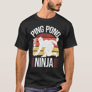 Camiseta Jugador de Tenis de Mesa Ninja de Ping Pong Ping