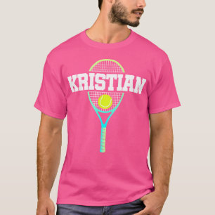 Camiseta Jugador De Tenis De Nombre Kristian Bola Y Racket 