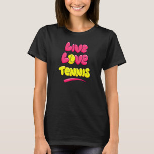 Camiseta Jugador de Tenis Gráfico Vive Ama