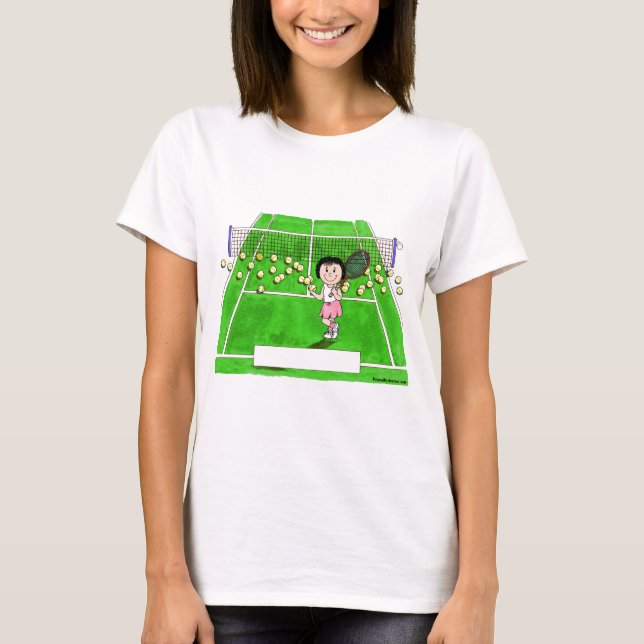 Camiseta Jugador de tenis, hembra - regalo personalizado (Anverso)