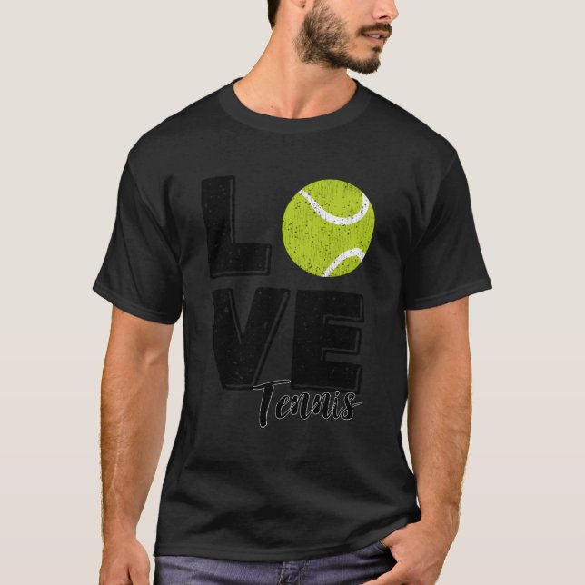 Camiseta Jugador de tenis me encanta el tenis (Anverso)