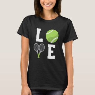 Camiseta Jugador De Tenis Pelota Y Rauta Tenis Amor