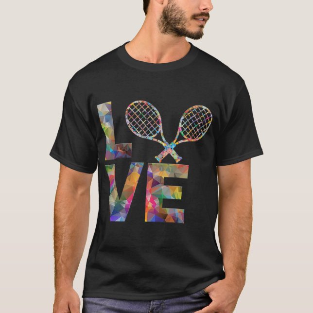 Camiseta Jugador de tenis Racket Sports, Valentine Day Love (Anverso)